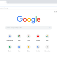 Google Chrome Windows главное окно